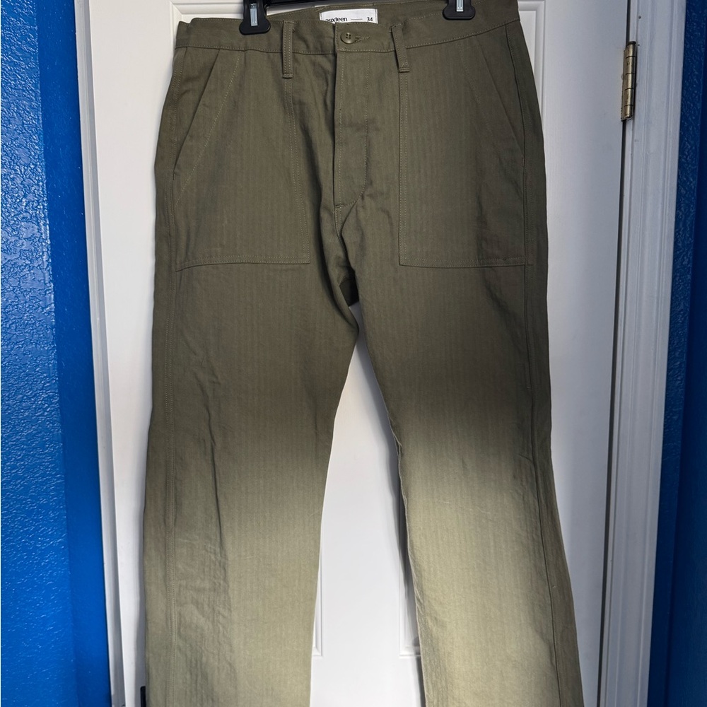 3sixteen olive green fatigue pants size 34